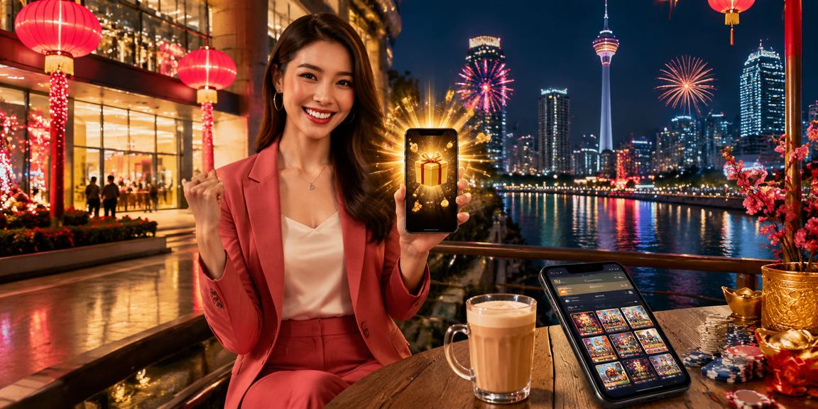 Pemain menggunakan telefon mudah alih untuk daftar dan bermain kasino dalam talian di KL